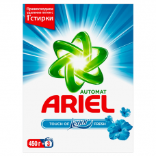 ARIEL Стиральный порошок Автомат 450г Touch of Lenor fresh 