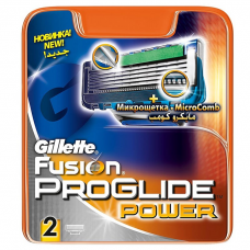 Gillette Сменные кассеты для бритья Fusion ProGlide Power 2шт Gillette Сменные кассеты для бритья Fusion ProGlide Power 2шт