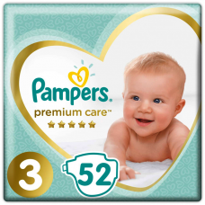 PAMPERS Подгузники Premium Care Midi 52шт