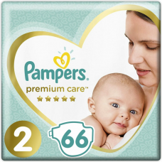 PAMPERS Подгузники Premium Care Mini 66шт