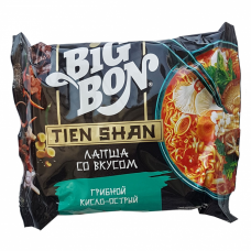 BIGBON Лапша со вкусом Грибной кисло-острый  85г