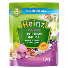 HEINZ Каша молочная гречневая (груша,абрикос, смородина) 170г