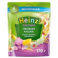 HEINZ Каша молочная Лакомая многозерновая яблоко вишенка 170г