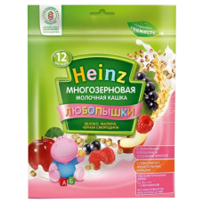 HEINZ Каша Любопышка многозерновая яблоко, малина, черная смородина 200г.