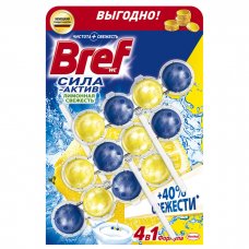 Bref 3*51г Средство для очищения унитаза Лимонная Свежесть 