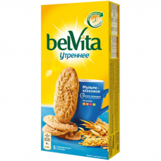 BelVita Печенье Утреннее Мульти-злаковыми хлопьями 225г