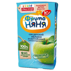 Фруто Няня Сок яблоко с трубочкой 200мл Фруто Няня Сок яблоко с трубочкой 200мл