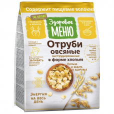 Здоровое Меню Отруби овсяные хлопья 200г