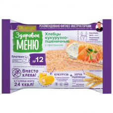 Здоровое Меню Хлебцы кукурузно пшеничные с протеином 90г