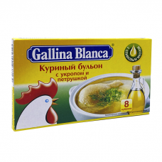 Gallina Blanca Бульон куриный с укропом и петрушкой 8*10г Gallina Blanca Бульон куриный с укропом и петрушкой 8*10г