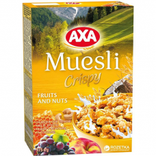 AXA Мюсли медовые с фруктами и орехам 375г